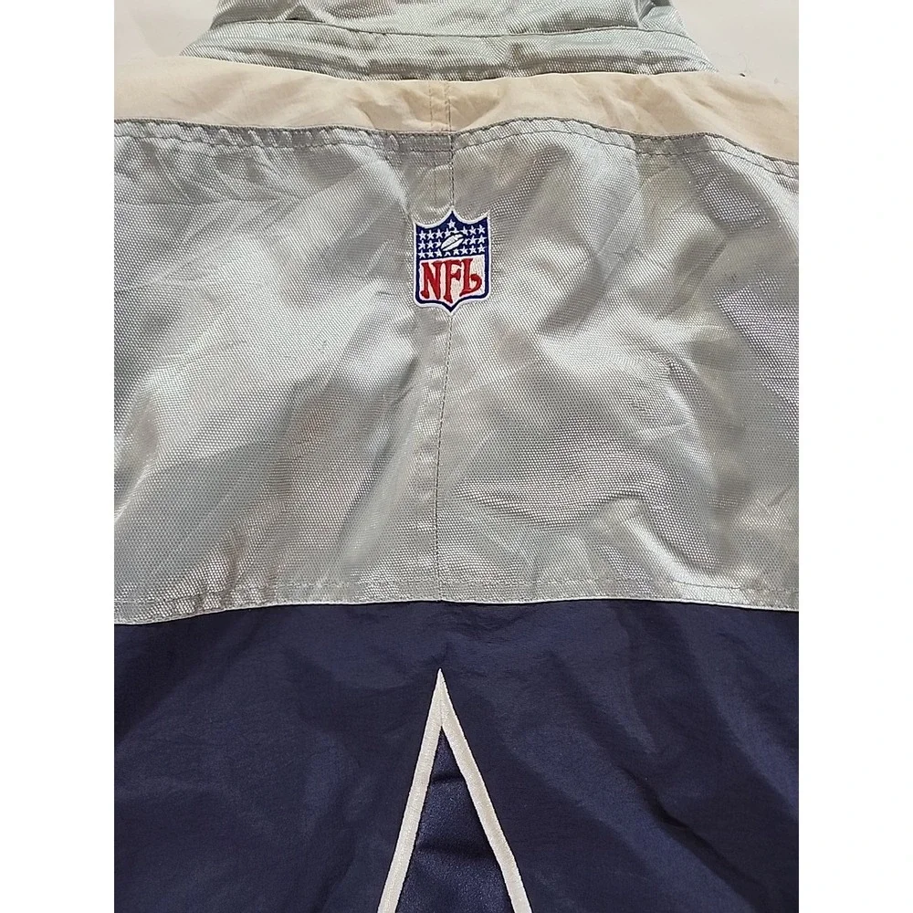 VTG Starter Pro Line Dallas Cowboys Jacket Puffy Mens LG Reflective Full Zip NFL